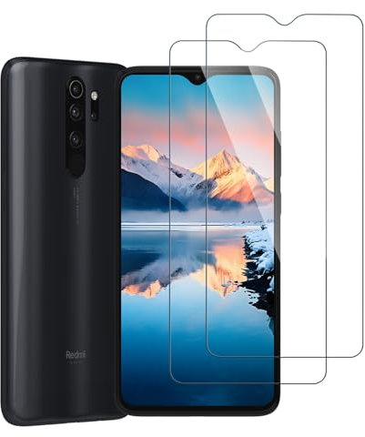 Sunyinice 2 unidades de cristal blindado para Xiaomi Redmi Note 8 Pro, protector de pantalla para Xiaomi Redmi Note 8 Pro/Redmi 9, dureza 9H, protector de pantalla HD, protector de pantalla completa