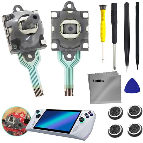 SunDiss 2 PCS for Asus ROG Ally Joystick Replacement Compatible with ROG Ally RC71L and GPD win 3 Windows 10, Handheld Laptop, Thumb Sticks Joystick Replace Accessories with Repair Tools