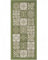 Pierre Tappeti Tappeto disegno MAIOLICA VERDE decorazione piastrelle ceramica, passatoia cucina multiuso lavabile in lavatrice e anti-scivolo cm.55x140