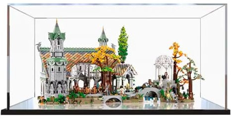 Acryl-Vitrine für Lego 10316 Rivendell Castle, Staubdichte Aufbewahrungsbox, Transparente Displaybox Kompatibel mit Lego 10316 (nur Hülle, Kein Modell)