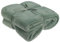 Well Home Fleecedecke, Korallenrot, 250 g/m², 100% Polyester, Hellgrün