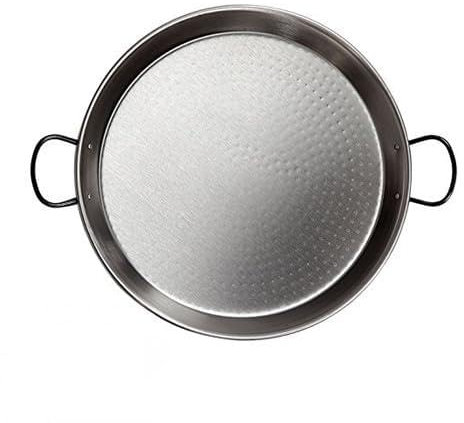VoltShine Paellera 32 cm de Acero Pulido, Apta para Cocina vitro e inducción, Ideal para Preparar paellas y Platos a Base de arroz.