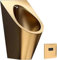 Lbxlhr Urinal aus Edelstahl 304, automatisches wandmontiertes Badezimmer-Urinal für Männer, Urinale mit Sensor für Haushalt/Gewerbe, intelligente Spülung für Herrentoilette(Gold)