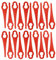 vhbw 20x Ersatz-Messer Ersatz für Grizzly 91099379 für Rasentrimmer - Ersatzklinge Rot, Nylon/Kunststoff