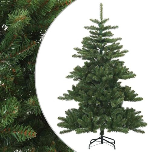 vidaXL Albero di Natale Artificiale con Rami Pieghevoli Verde 150 cm, Albero di Natale Moderno, Finto, per Il Soggiorno, Decorazioni Natalizie in PVC, addobbi Festivi