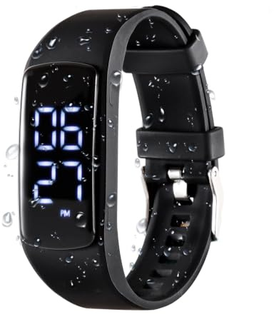EPERSU Schrittzähler Uhr Ohne Handyverbindung, IP68 wasserdichte, Fitness Tracker Armband Kalorienzähler für Kinder, Männer, Frauen, für Sauna & Schwimmen, ohne App, ohne Bluetooth