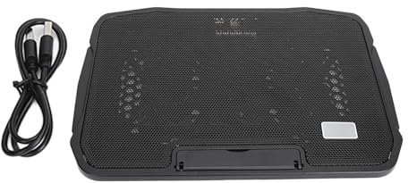 Phefop Laptop Kühlpad, USB Betriebener Kühler mit 2 Verstellbaren Lüftern und Leiser Betrieb, für 11-17 Zoll Notebooks