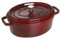 Staub 1102787 Cocotte, 27 cm oval, Bräter aus Gusseisen, grenadine