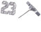 Michael Air Jordan Jumpman 23 Basketball Ohrstecker Silber Cubic Zirkonia Hip-Hop Bling