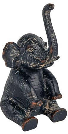Creative Co-Op Pewter Elephant Ring Holder