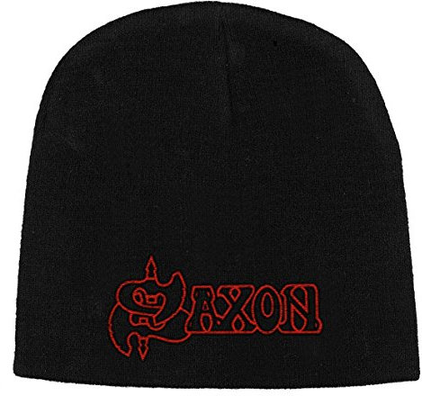 Saxon Strickmütze - Saxon Logo - Saxon Beanie Mütze - Gestickt & Lizenziert