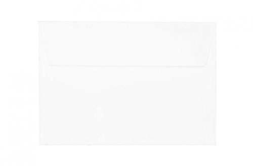 Paper24 50 Briefumschläge B6 125x176 mm mit Haftstreifen, 120g, Farbe: 00 Weiß