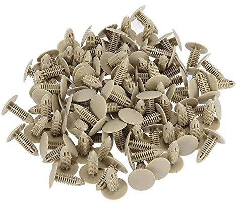 sourcing map 100 Stücke 18mm Kopf Durchmesser Kunststoff Niet Stoßstange Befestigung Clips de