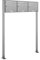 AL Briefkastensysteme 3er Edelstahl Standbriefkasten rostfrei als 3 Fach Briefkastenanlage DIN A4 in Postkasten Briefkasten Design modern