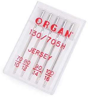 Organ Set aus 5 Jersey Nähmaschinennadeln in Größen 70-100
