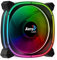 AeroCool ASTRO12 PC Fan – 120mm Fan with Carbon Fiber Finish,Omni RGB Lighting and 18 LEDs,Includes a 6-Pin Connector, Curved Blades and Anti-Vibration Pads, ARGB Hub Compatible,Single Fan, Black