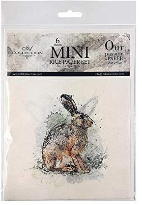 ITD Collection - Mini Decoupage Papier - Decopatch Papier 14,8 x 14,8 cm (6 Blätter Scrapbooking - Dekorpapier für DIY Alben Bullet Journals (RSM005)