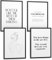 Papierschmiede® Premium Spruchbilder Set 4er mit Rahmen, DIN A3 fertig gerahmt (Material und Farbe wählbar) Motiv: Coco Champagne, Poster Bilder Set mit Sprüchen, Typografie Wohnzimmer Schlafzimmer