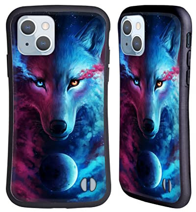 Head Case Designs Licenza Ufficiale Jonas JoJoesArt Jödicke Lupo Galassia Animali Selvatici Custodia Cover Ibrida Compatibile con Apple iPhone 14