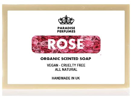 Rose | Luxury Organic Floral Scented Solid Soap | 100g | Cruelty-Free | Alcohol-Free | PPG | Handmade In UK | ECO Friendly