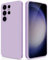 GiiYoon Cover Compatibile con Samsung Galaxy S23 Ultra 5G Custodia in Silicone, Custodia Antiurto Custodia Sottile in Silicone con Strato Interno in Fibra e Protezione della Fotocamera, Viola