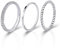 Joacii Edelstahl Ringe Stapelbare Ringe für Frauen Twisted Seil Ringe Layering Band Comfort Fit Größe 6