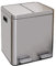 HASMI Garbage Can Dual Compartment Stainless Steel Recycle Step Trash Can，2 Bin Square Metal Step Trash Can Wastebasket，15.8 X 11.8 X 18.9 Inches Trash Bin