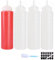 YBCPACK 4-Pack 32oz/1000ml Large Plastic Squeeze Bottles with Nozzles, Food Grade Refillable Sauce Bottles, Squeezy Condiment Dispenser for Sauces, Ketchup and Salad