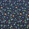 TEXTREND Meterware Jersey - Stoff zum Nähen - 100% Baumwolle - Textilien 1x1.75m - Einfarbiger Stoff - Verschiedene Farben (MINI Kaschubische Blumen mit marineblauem Hintergrund)