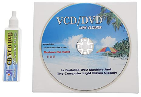 Homoyoyo Cd Dvd Cleaning Kit Lens Cleaner and Cleaning Liquid for Cd Vcd Dvd Players Multi-function for Efficient Player Maintenance and Disc Care