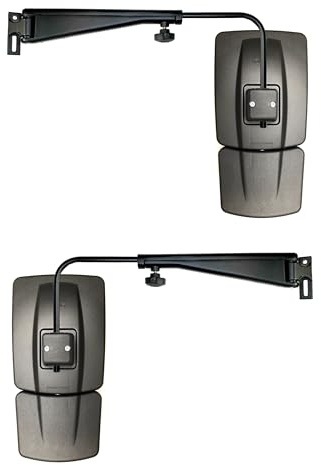 MelTruck Außenspiegel Set mit Spiegelhalter 2-Segment konvex 435x223mm | passend für New Holland John Deere Massey Ferguson