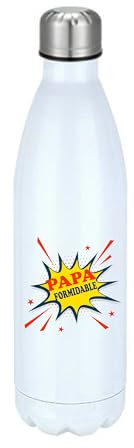 Gourde Isotherme 750 ml Papa Formidable – Cadeau Pratique et Sentimental pour Papa, Anniversaire, Noël, Fête des Pères