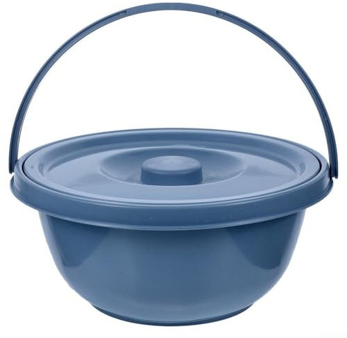 Pot de chambre pour personnes âgées avec couvercle et poignée, pratique et pratique, pot de chambre à cracher, pot de chambre de voyage pour adultes et personnes âgées, facile à nettoyer