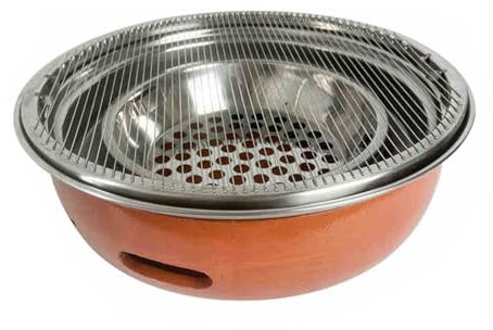 Camping-Grillofen, Holzkohleofen aus Ton, Keramik-Grillofen, Töpferofen, Ton-Grill und Teekocher, Grill for drinnen und draußen, tragbarer Holzofen for Camping