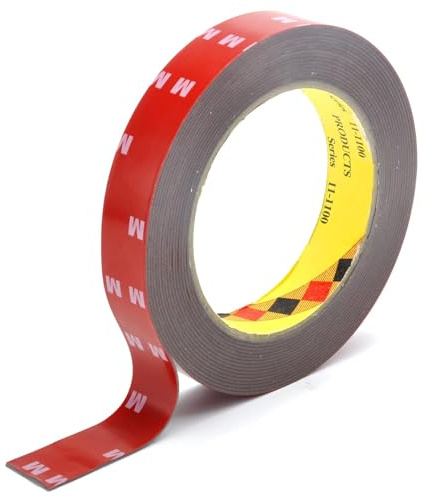 XRVRILE Doppelseitiges Klebeband Extra Stark, Klebend Auto Spiegel Montage Klebestreifen Hitzebeständig, Klebepads Kleber Klebepunkte Ronden für Auto, Heim und Büro, 5m 1 Rolle (20mm)