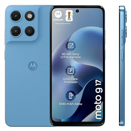 Motorola Moto g17 Smartphone 50-MP-Kamera 4-128 GB Alaskan Blue