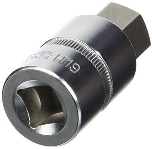 KS Tools 922.1670 - Douille tournevis 6 pans 1/2'', L.55 mm - 19 mm - Version courte - Gamme ULTIMATE® - En Chrome Vanadium - Finition chromée satinée
