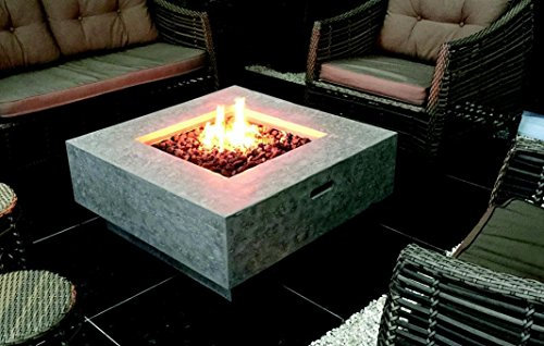 Geukes Gas Terrassenfeuer, Feuertisch Ätna, ca. 91 x 91 x H 38 cm