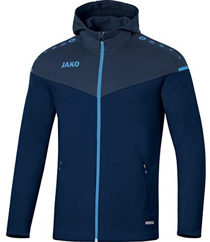 JAKO Herren Kapuzenjacke Champ 2.0, Marine/Darkblue/Skyblue, M