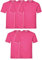 Fruit of the Loom, Valueweight, Maglietta da uomo a maniche corte, confezione da 5 pezzi, Fucsia, S