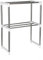 True Face 2 Tier Microwave Oven Storage Rack Extendable Shelf Utensil Stainless Steel Shelves Kitchen Stand Shelving Organiser Countertop Space Saver | microwave shelf stand 2 tier | 2 tier pan stand