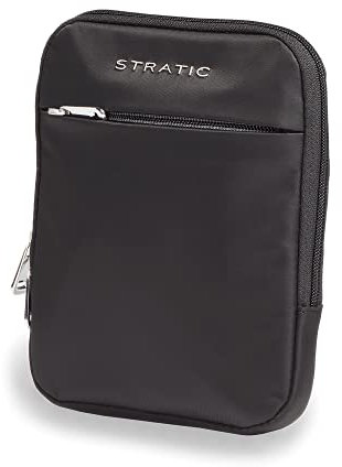 STRATIC Pure Body Bag Brusttasche Herren Crossbody Bag nachhaltige Umhängetasche, wasserabweisend, Kartenfach, Masken- Hygienefach, Black