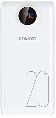 Romoss YKMS01924/SW20-301-02 SW20 Pro Powerbank (Zusatzakku) Li-Ion 20000 mAh YKMS01924, 5 V, Schwarz