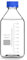 stonylab Graduated Storage Bottles with GL45 Screw Cap, 1000 ml Glass Clear Round Lab Reagent Media Storage Bottles with Blue Screw Cap, 1 Pack