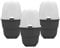 Plastard 3er-Set Anzuchthaube mit Blumentopf 16 cm Durchmesser Anthrazit runder Anzuchttopf Anzuchthilfe Mini Gewächshaus Pflanztöpfe für Kräuter und Gemüse Ideal für Wohnung Balkon und Garten