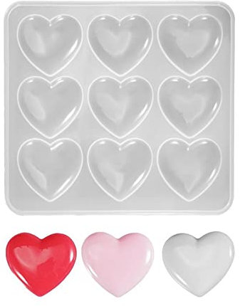 Stampi In Silicone a Forma Di Cuore Stampi Epossidici Per La Creazione Di Gioielli Fai Da Te Stampi In Silicone a Forma Di Cuore Irregolare a Nove Scomparti Stampi Creativi Per Torte