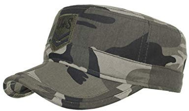 QIFLY Flat Cap Washed Cadet Vintage-Design-Baumwollmützen Top Mützen Hüte Dich Vorm Bösen Wolf