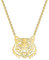 VASSAGO Halskette mit Tiger-Anhänger für Damen und Mädchen, Edelstahl, niedliche Afrika-Löwen, Tigergesicht, Halsketten, zierlicher, ausgehöhlter Charm, Schmuck, Geschenk, Edelstahl, Kein Edelstein