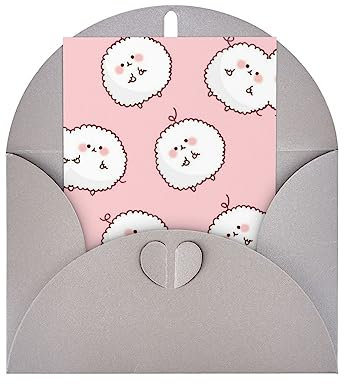 Niedliche Schaf-Grußkarten, einzigartige Umschläge für DIY-Karten, Hochzeits-Geburtstags-Einladungen, leere Karten für alle Anlässe