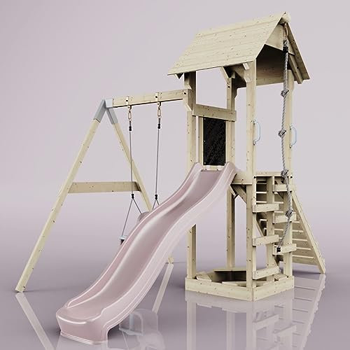 Rebo Spielturm Göteborg (Babyschaukel, Altrosa)